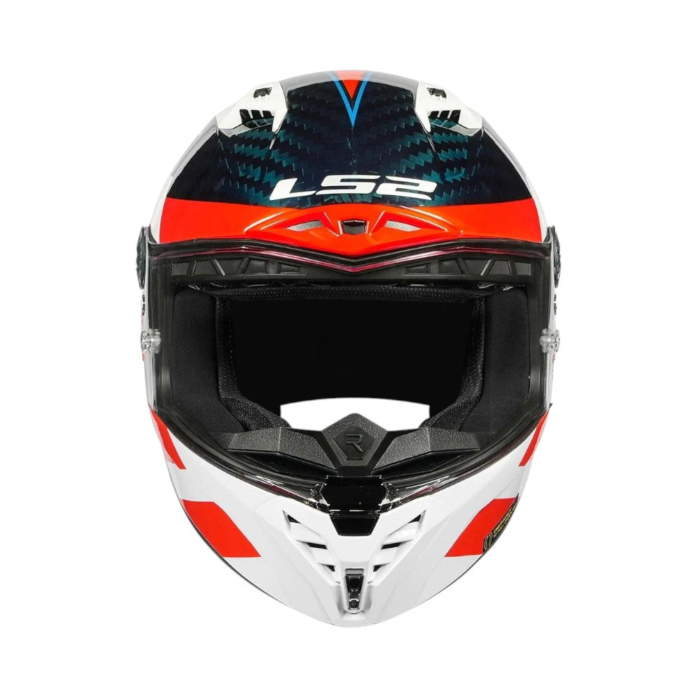 LS2 FF805 Thunder Carbon GP Alliance Red White Blue Helmet (FIM Certified)