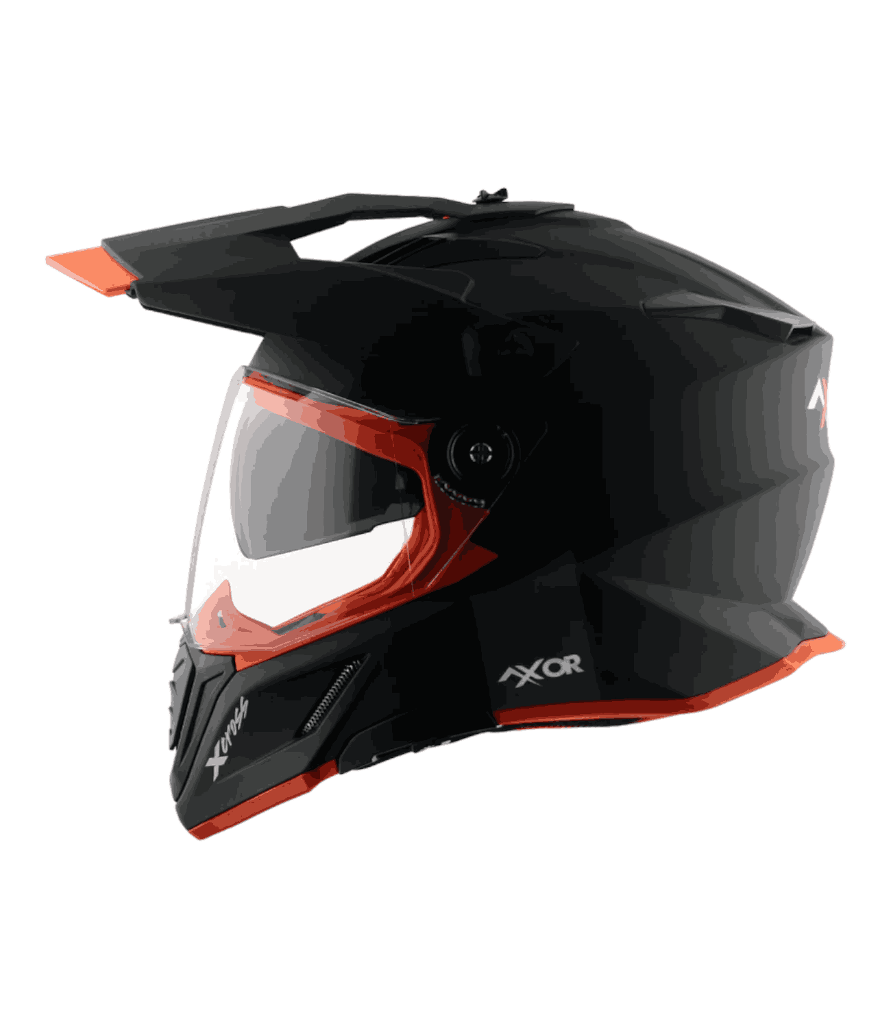 Axor X-Cross Dual Visor Helmet Dull Black Orange