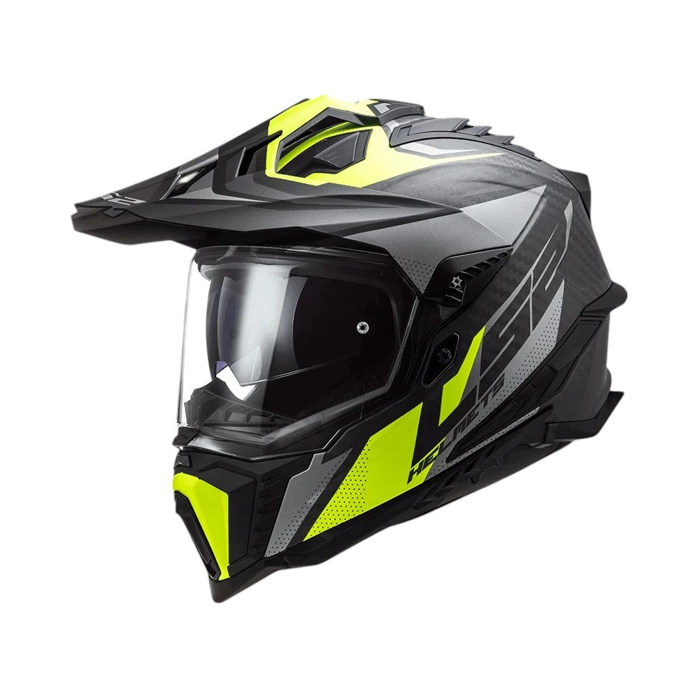 MX701 Explorer Carbon Focus Matt Titanium Hi-Viz Yellow