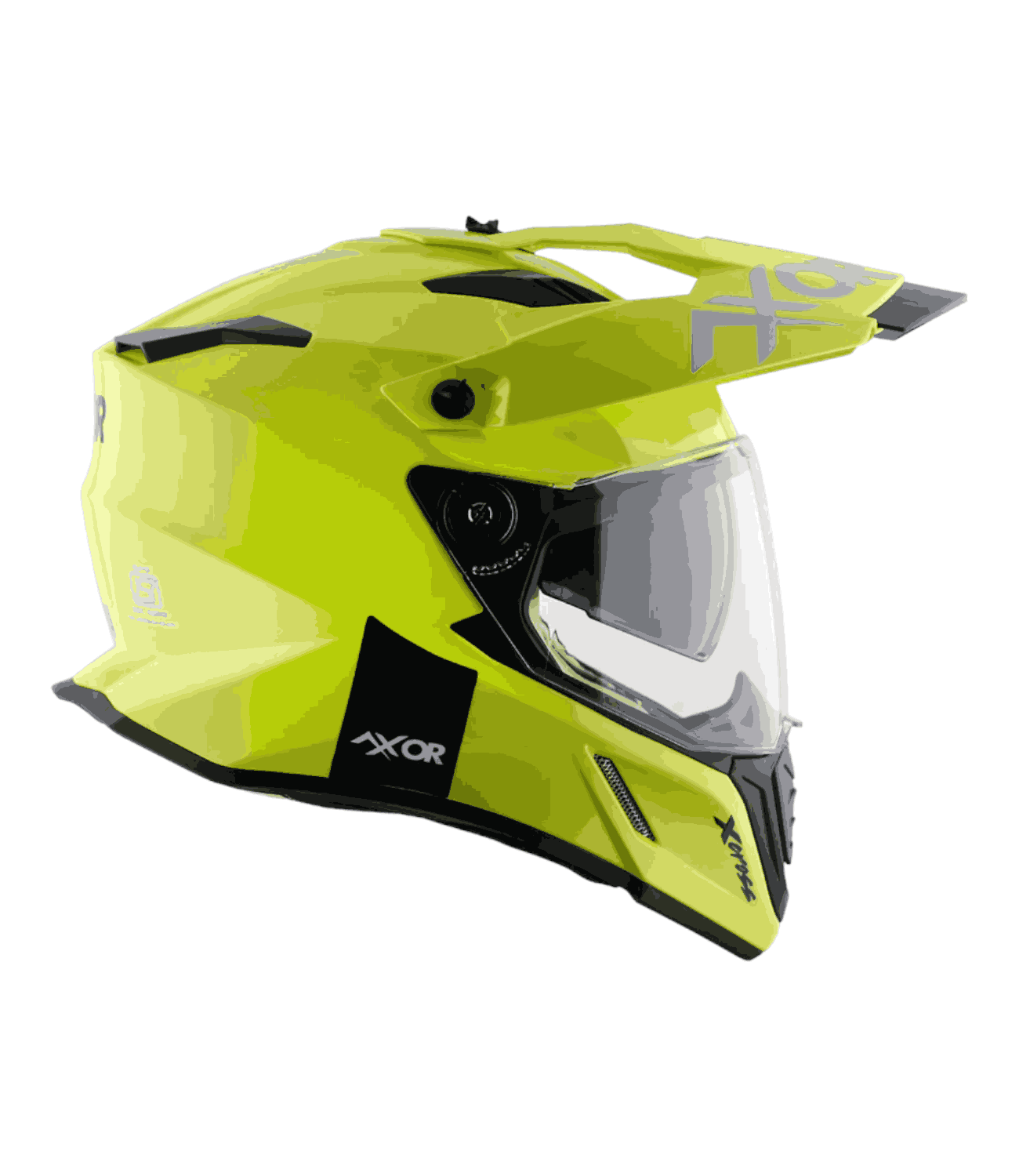 Axor X-Cross Dual Visor Helmet Neon Yellow
