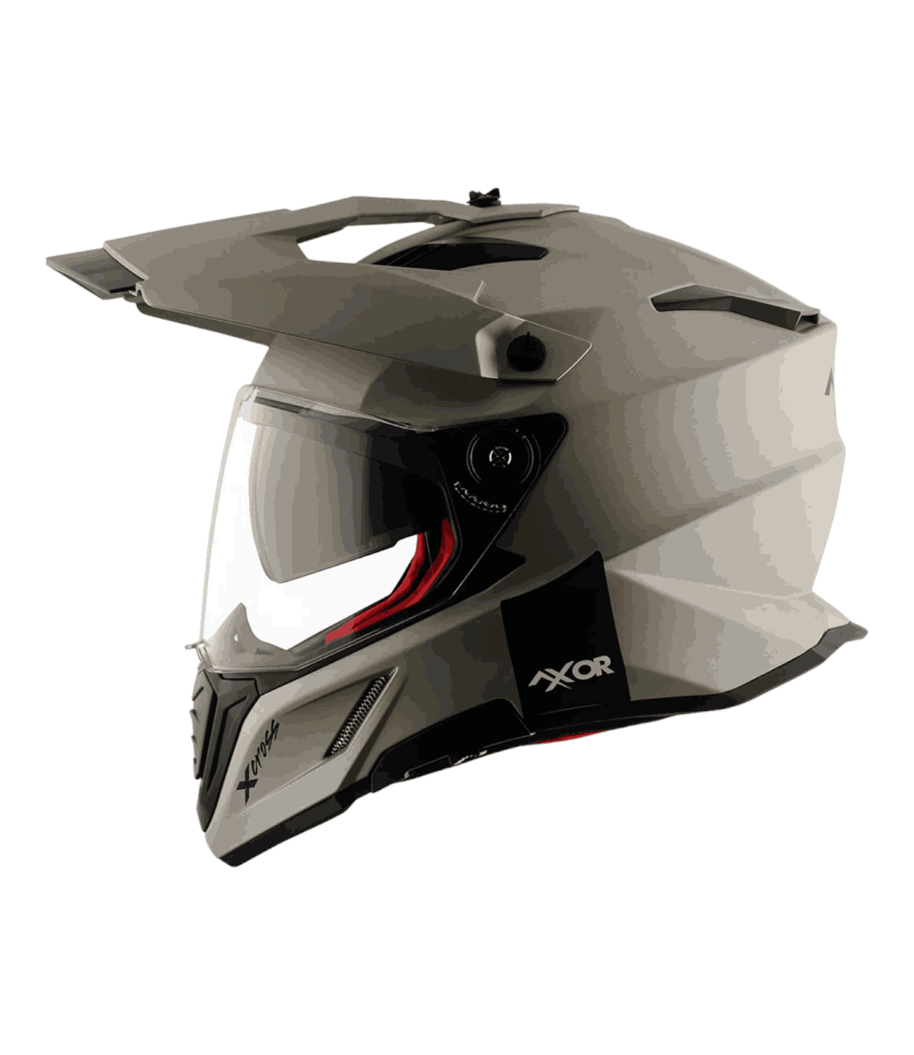 Axor X-Cross Dual Visor Helmet Nickel/Red