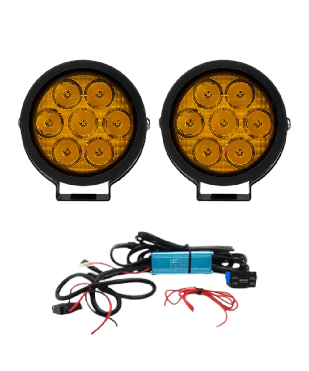 HJG 7 LED Round Fog Light  - 70 Watts