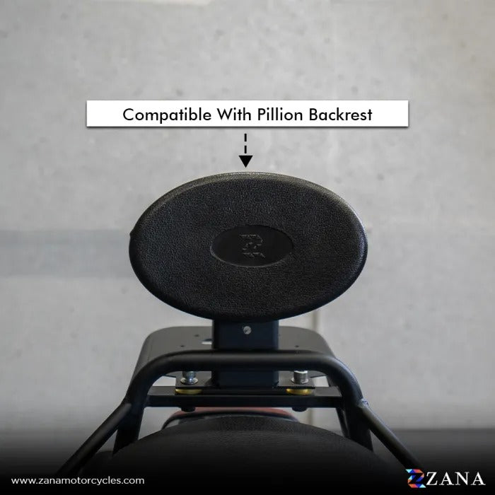 Zana Top Rack With Plate Compatible With Pillion Backrest Cb350 H'nesss