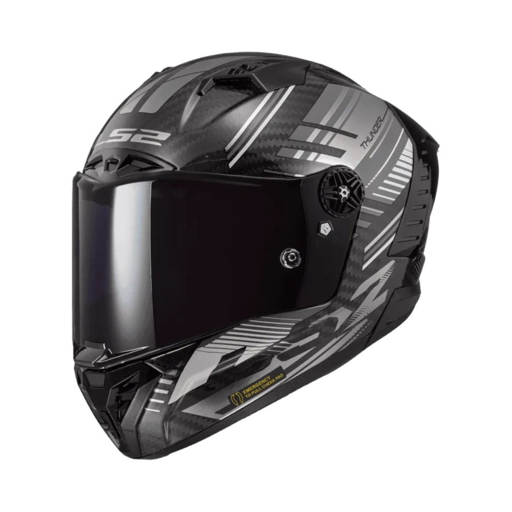 LS2 FF805 Thunder Carbon Volt Gloss Black Grey-06