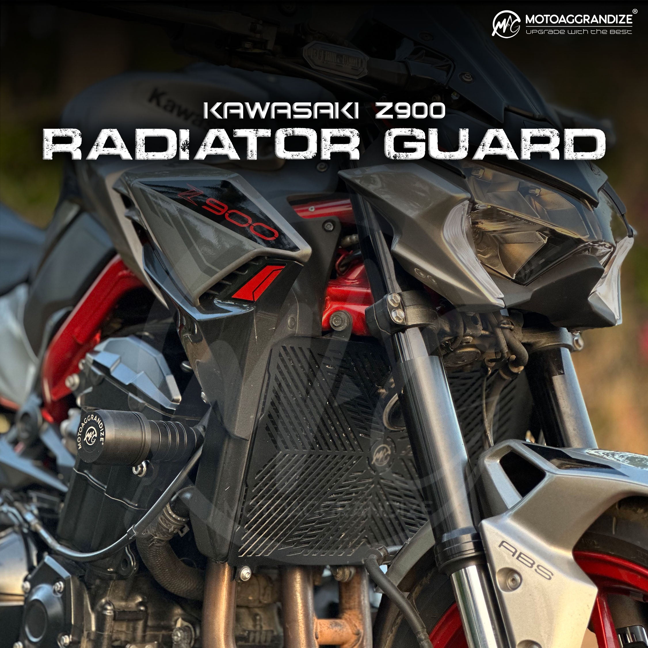 Motoaggrandize Radiator guard for Kawasaki Z900