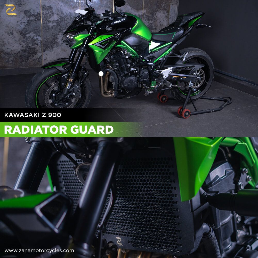 Z Pro Raditor Guard Honeycomb Black For Kawasaki Z900