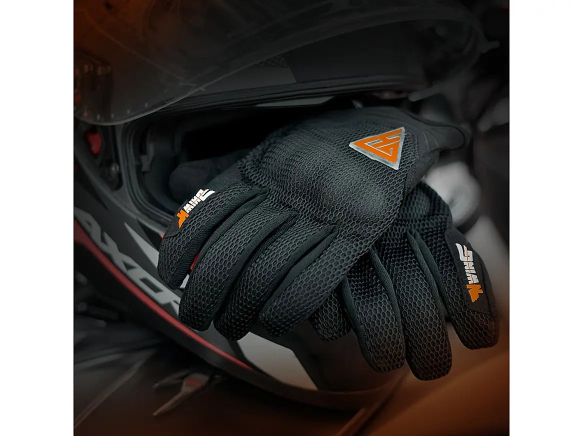 Grand Pitstop Night Wing Smart Motorcycle Gloves - Black