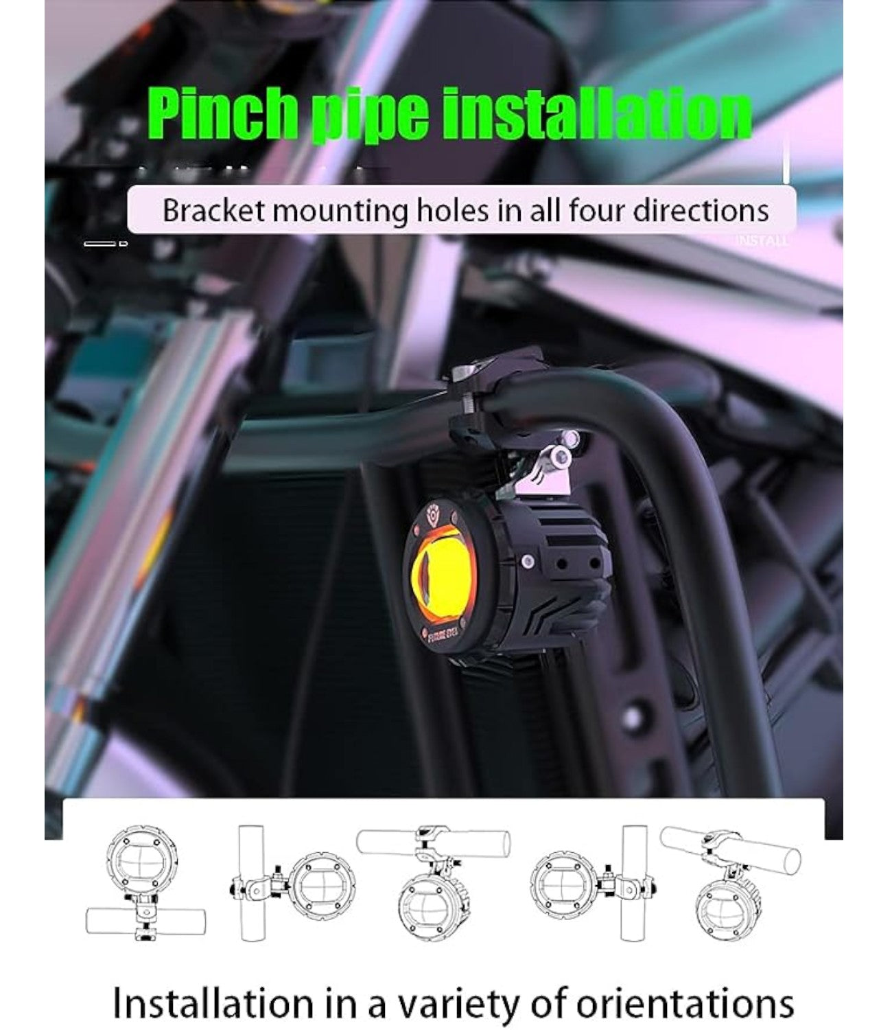 Future Eyes F20-P Dual Colour Auxillary Lights