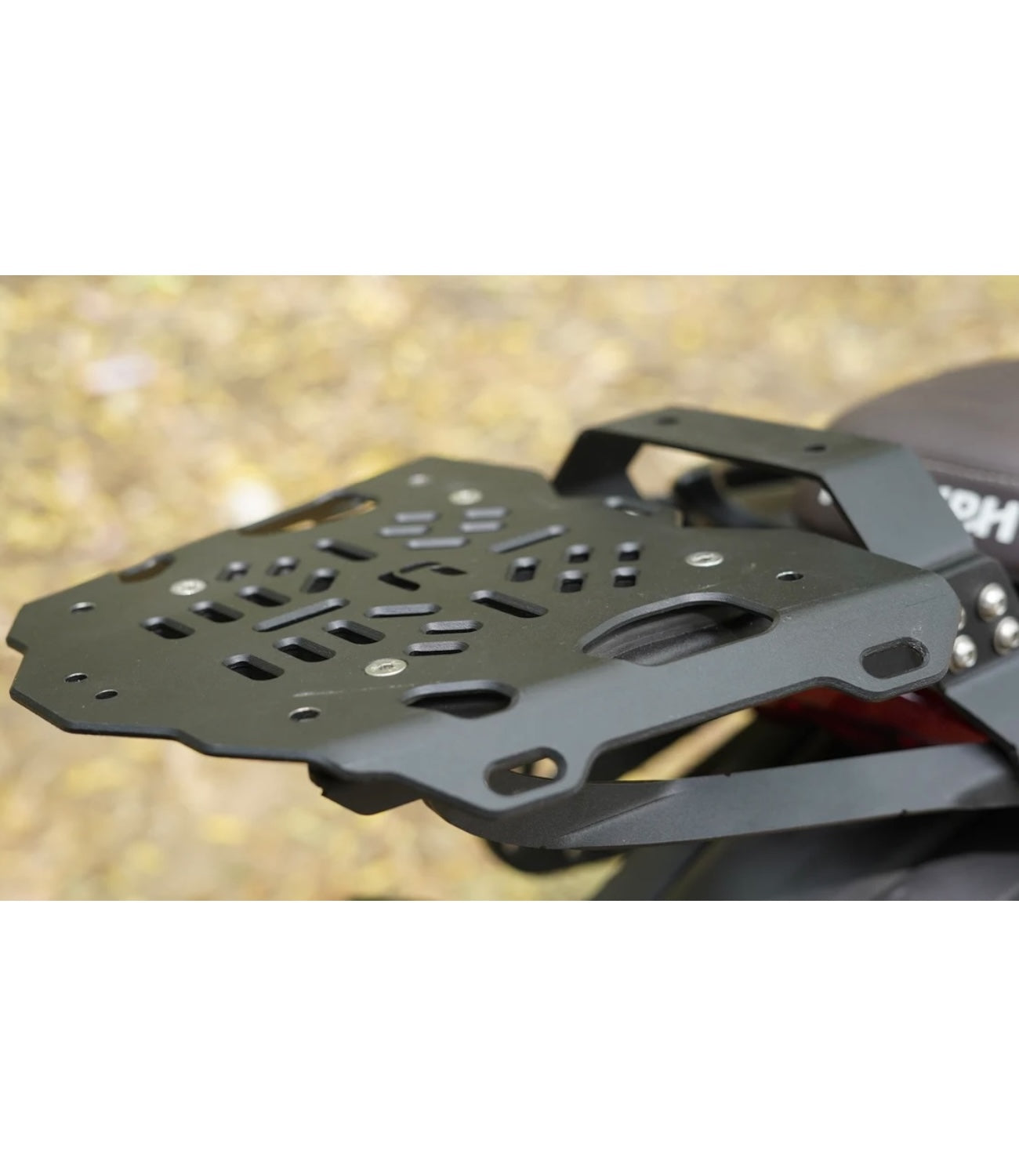 Carbon Racing Top Rack & Back Rest Combo with Vibration Dampener For Triumph Scrambler 400 X