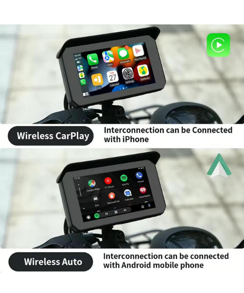 M552 Motorcycle Dual Recording Bike Navigation System With Touchscreen