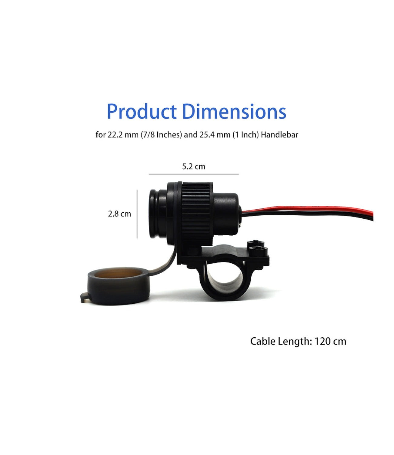 Clifftop Handlebar Mounted 36 W PD USB-C + QC 3.0 (Plastic)