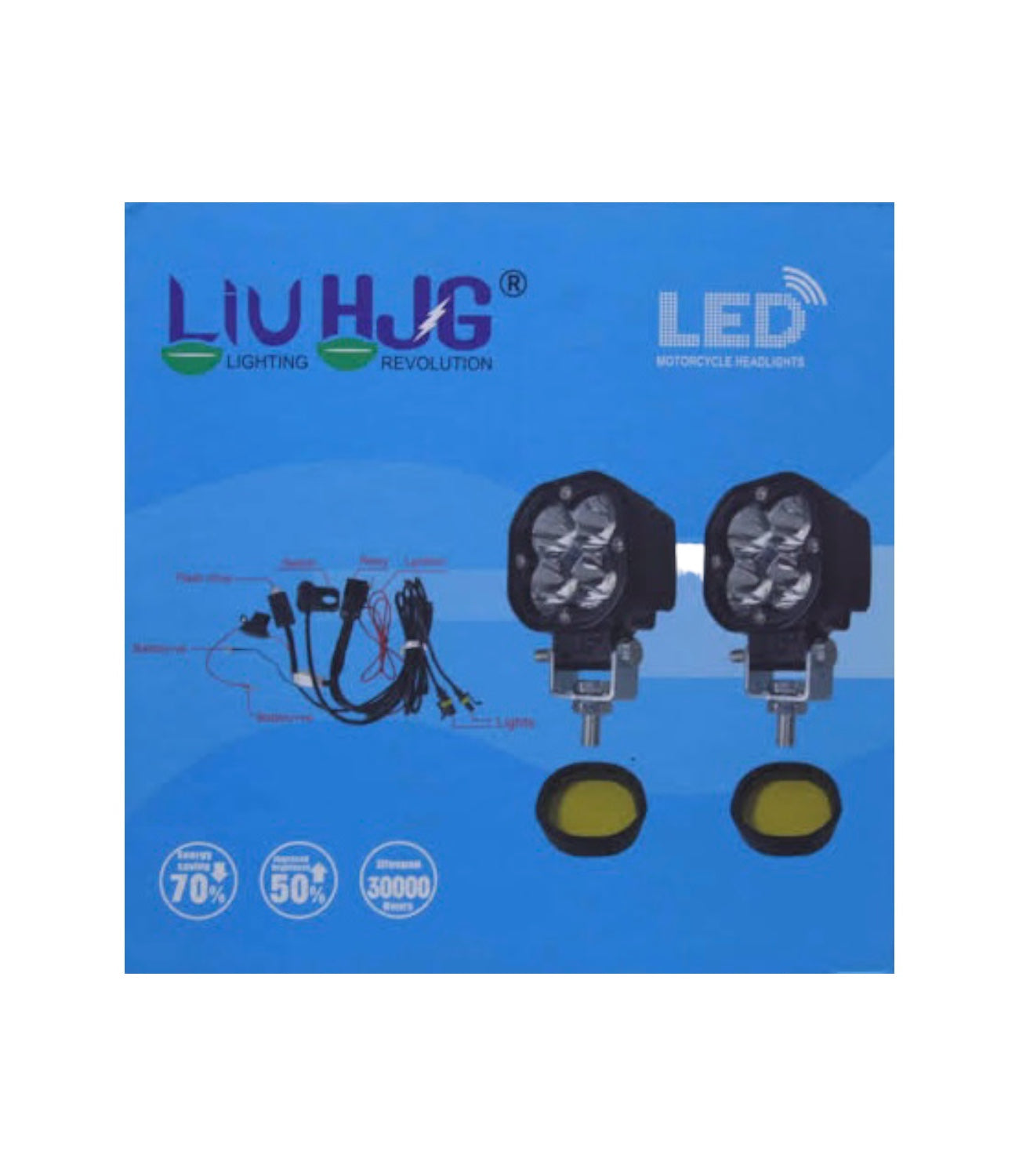 HJG 4 LED Mini 40W With Harness & Switch