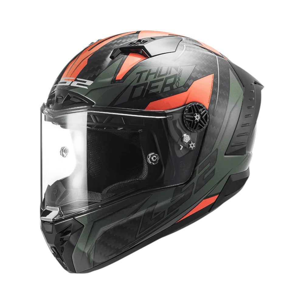 LS2 FF805 Thunder Carbon Chase Gloss Green Orange