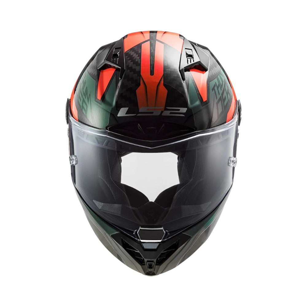 LS2 FF805 Thunder Carbon Chase Gloss Green Orange