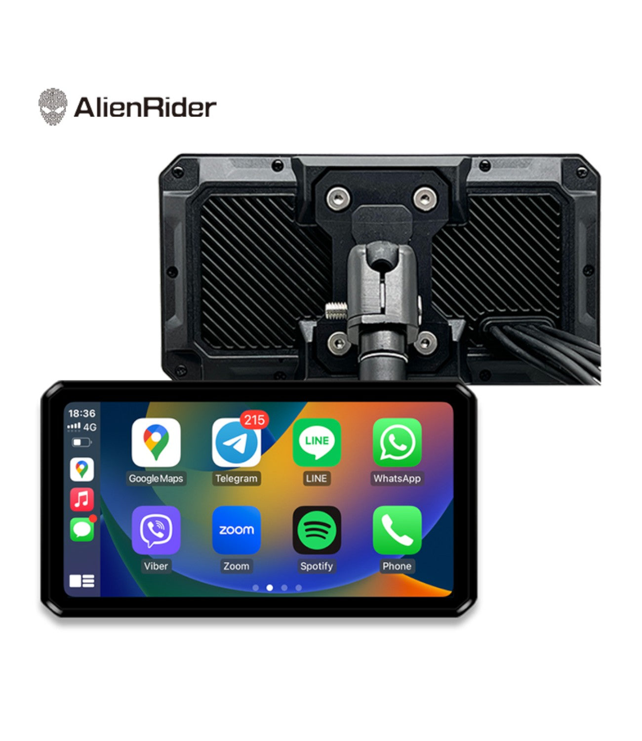 Alien Rider M2 Pro Motorcycle Dual Recording Bike Navigation System With Touchscreen, GPS & TPMS (With RADAR)