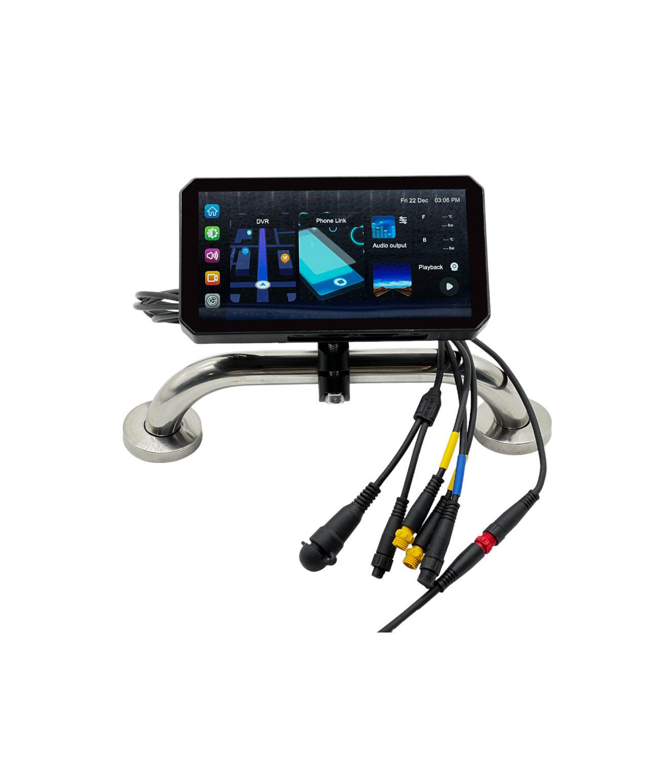 Alien Rider M2 Pro Motorcycle Dual Recording Bike Navigation System With Touchscreen, GPS & TPMS (With RADAR)