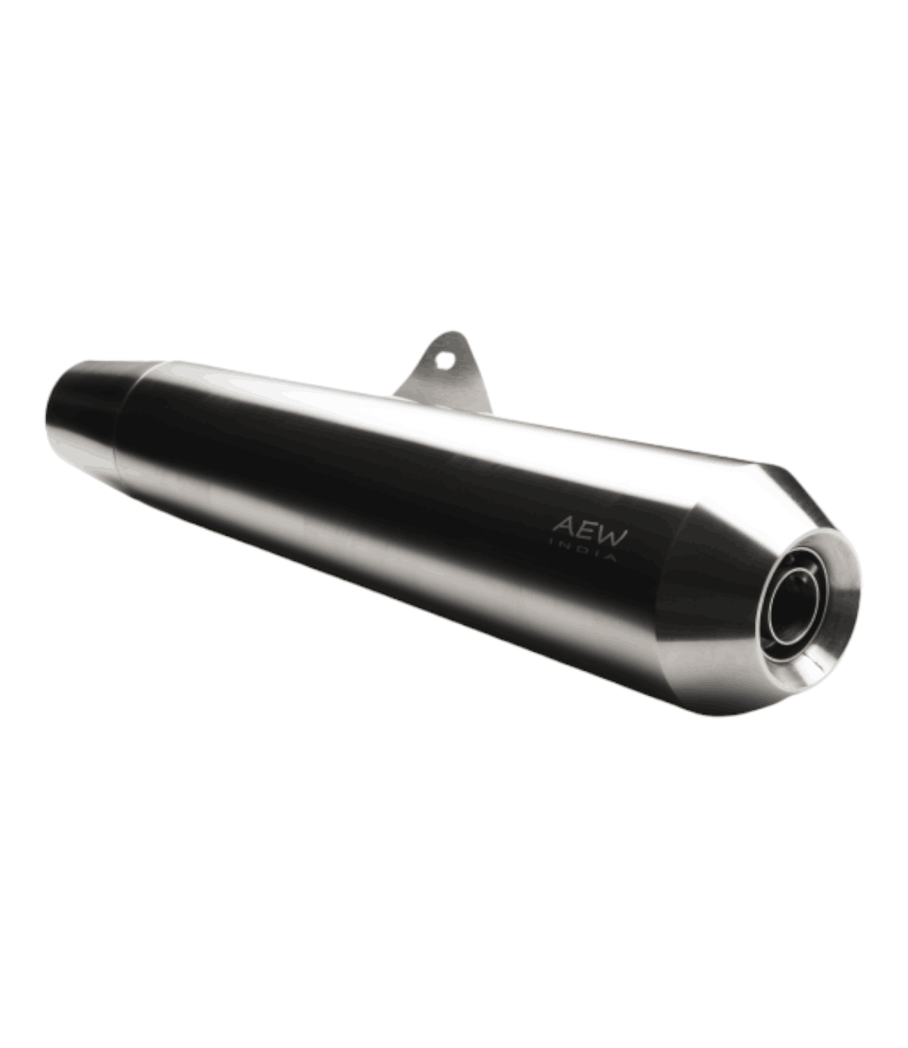 AEW Megaphone For Royal Enfield Continental GT / Interceptor 650 TE 103 Stainless Steel (Matt Polish)