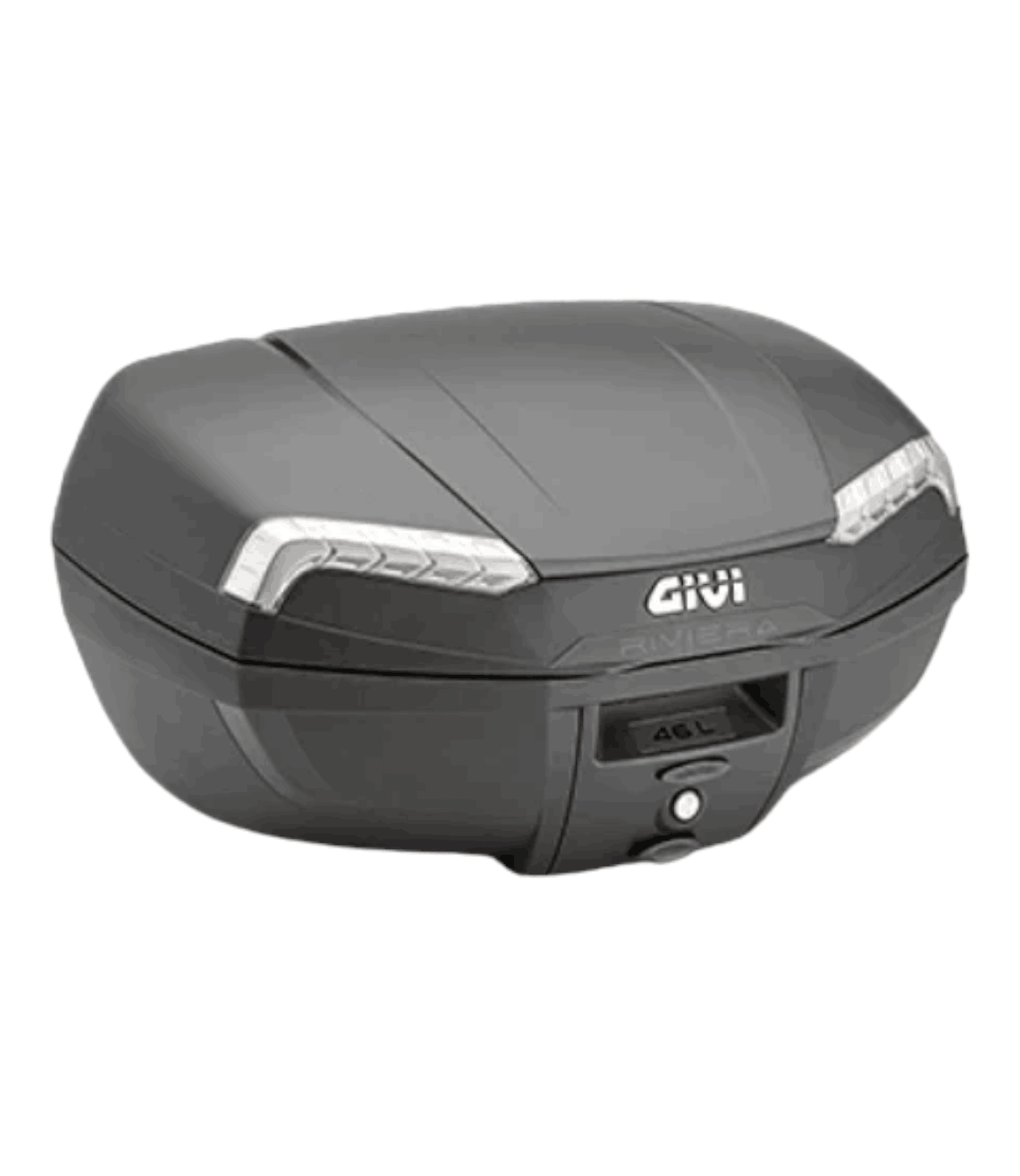 Givi - 46 Ltr Monolock® Top-Case Black With Smoked Reflectors, Universal Mounting Plate Included