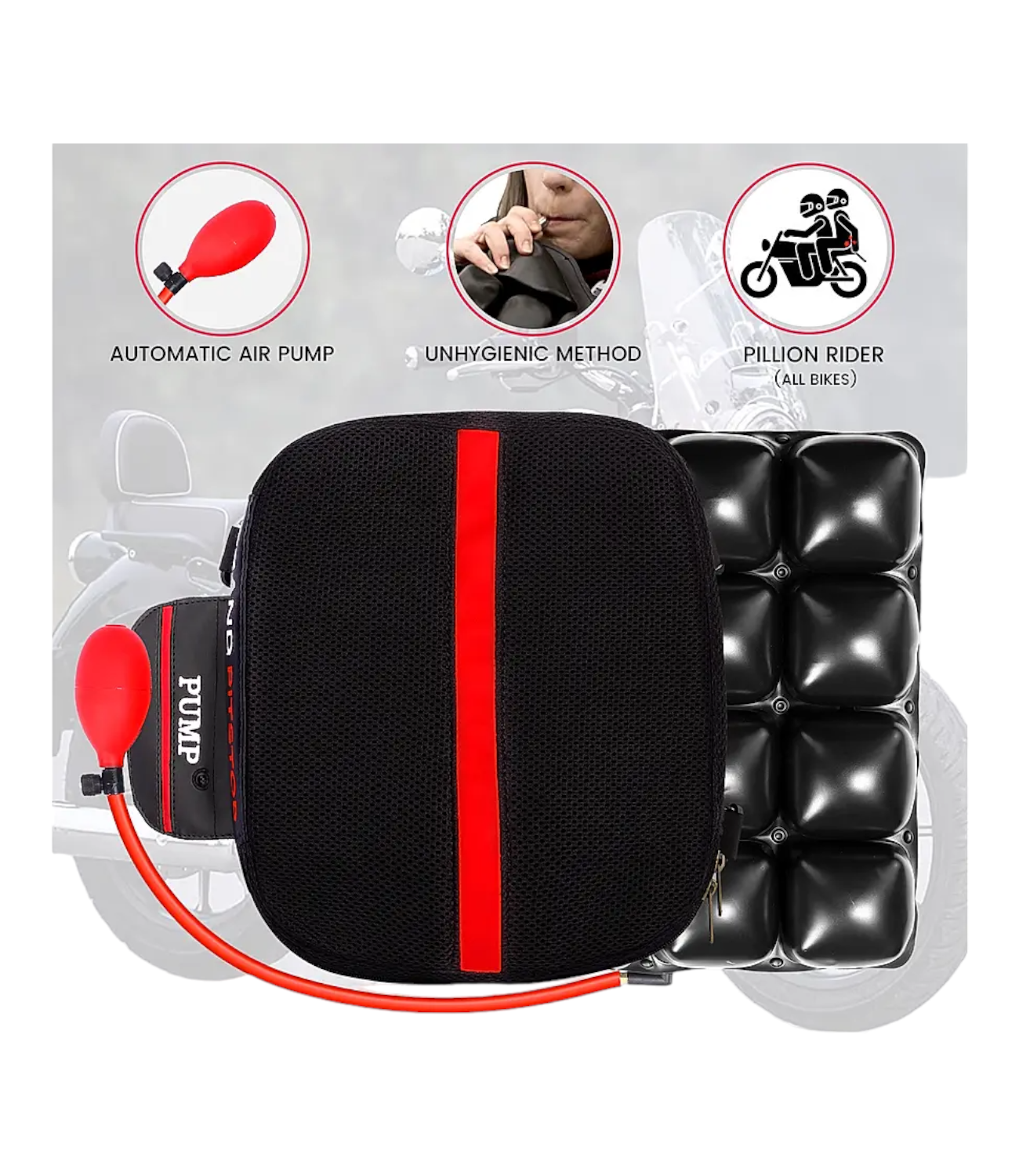 Grand Pitstop -   Air Comfy Seat Cushion - Pillion Premium