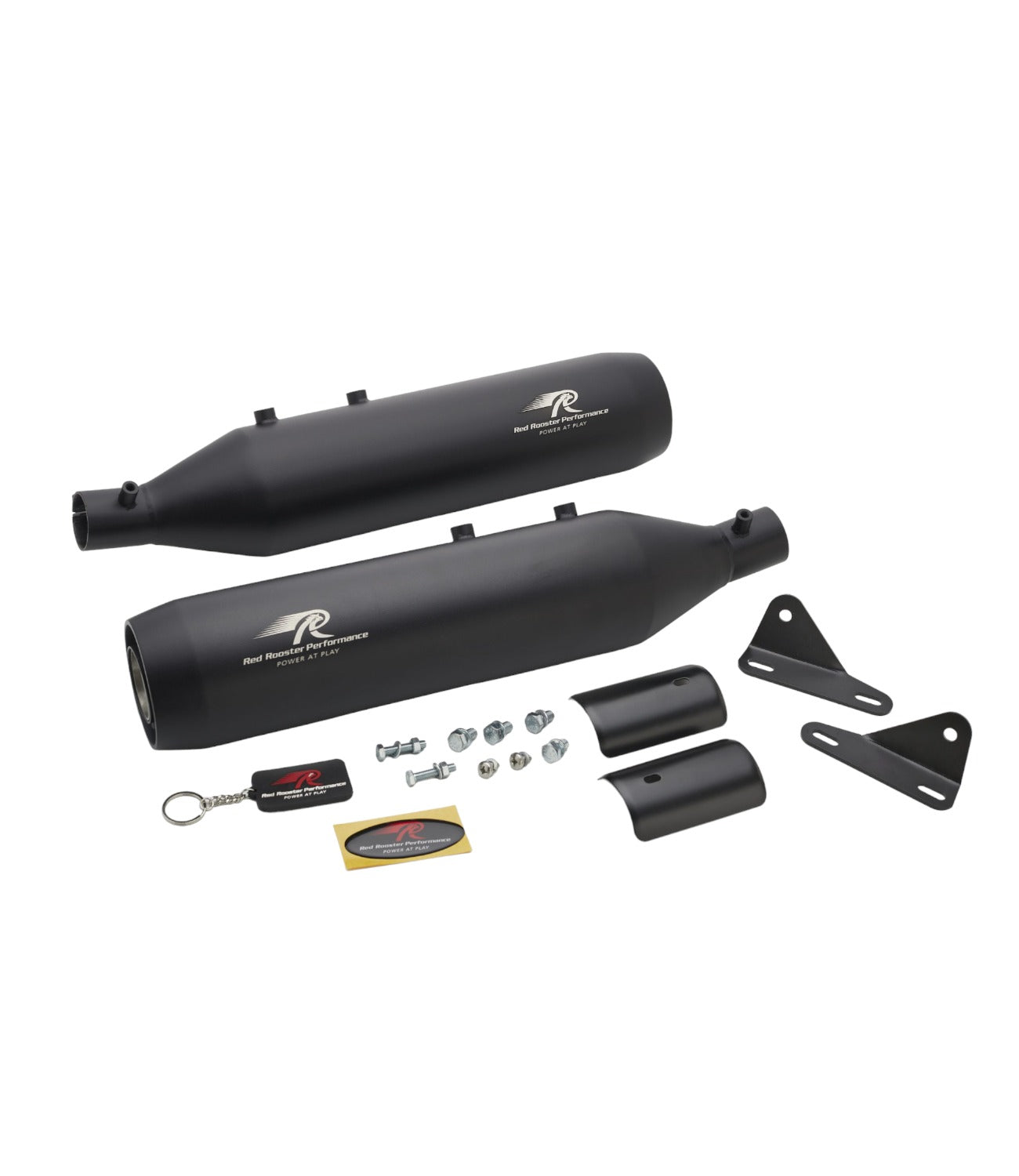 Red Rooster Performance Exhaust For Meteor 650 - Astral - Black Matte