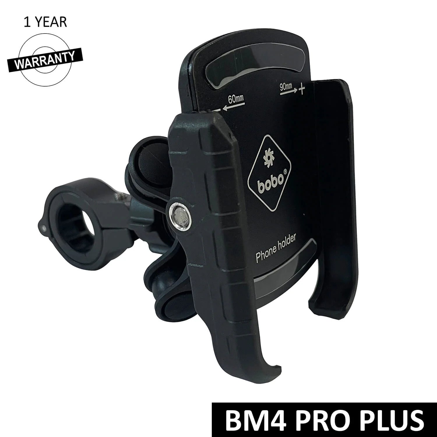 BOBO BM4 PRO PLUS Jaw-Grip Bike Phone Holder with PRO PLUS Vibration Damper Motorcycle Mobile Mount