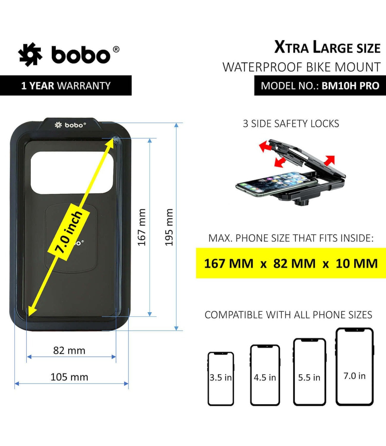 BOBO BM10H Pro Motorcycle Phone Holder