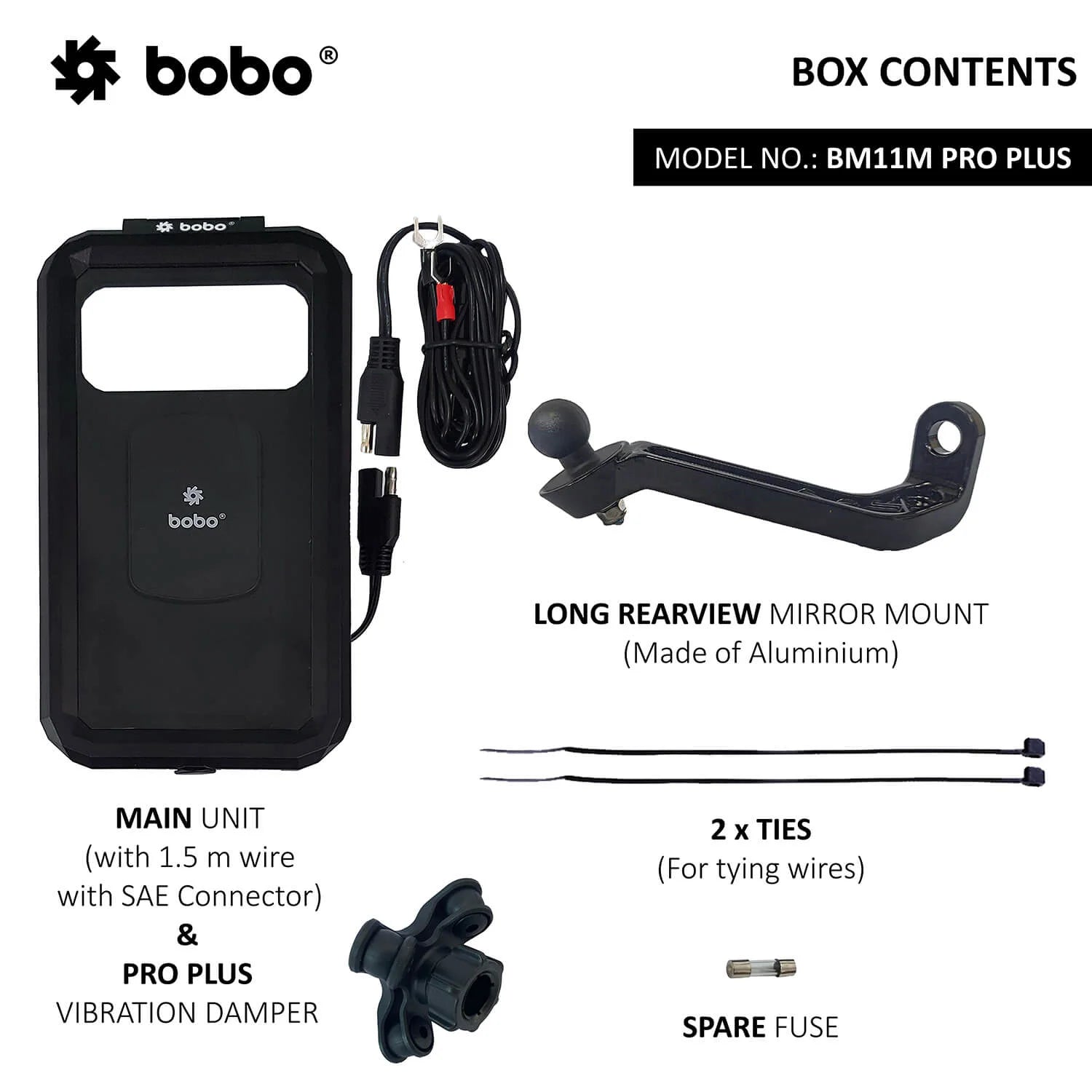 BOBO BM11H PRO PLUS Fully Waterproof With Vibration Damper with Fast 15W Wireless