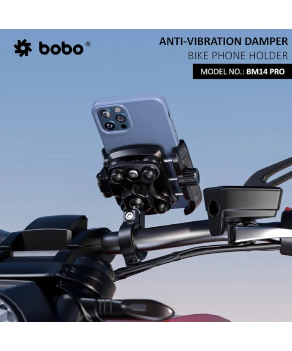 BOBO BM14 PRO X Quick Release with PRO X Vibration Controller Enhanced BM4 PRO Bike / Cycle Phone Holder Motorcycle Mobile Mount