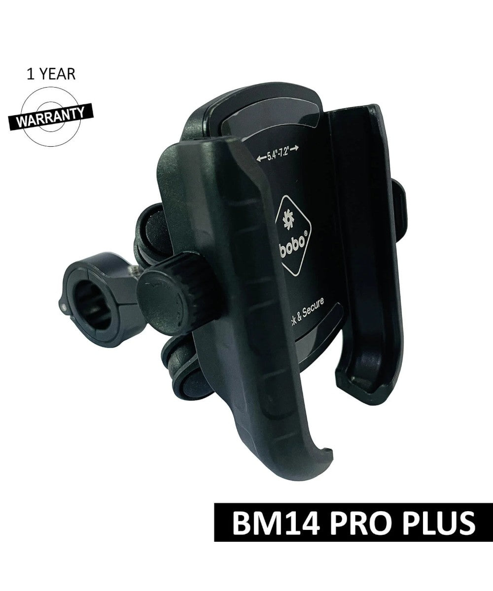 BOBO BM14 PRO PLUS Quick Release with PRO PLUS Vibration Damper Enhanced BM4 PRO PLUS Bike / Cycle Phone Holder Motorcycle Mobile Mount