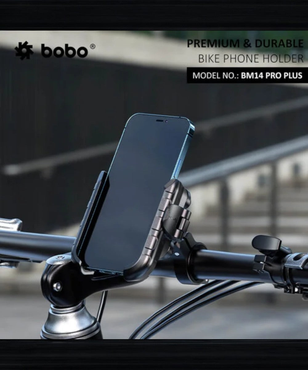 BOBO BM14 PRO PLUS Quick Release with PRO PLUS Vibration Damper Enhanced BM4 PRO PLUS Bike / Cycle Phone Holder Motorcycle Mobile Mount