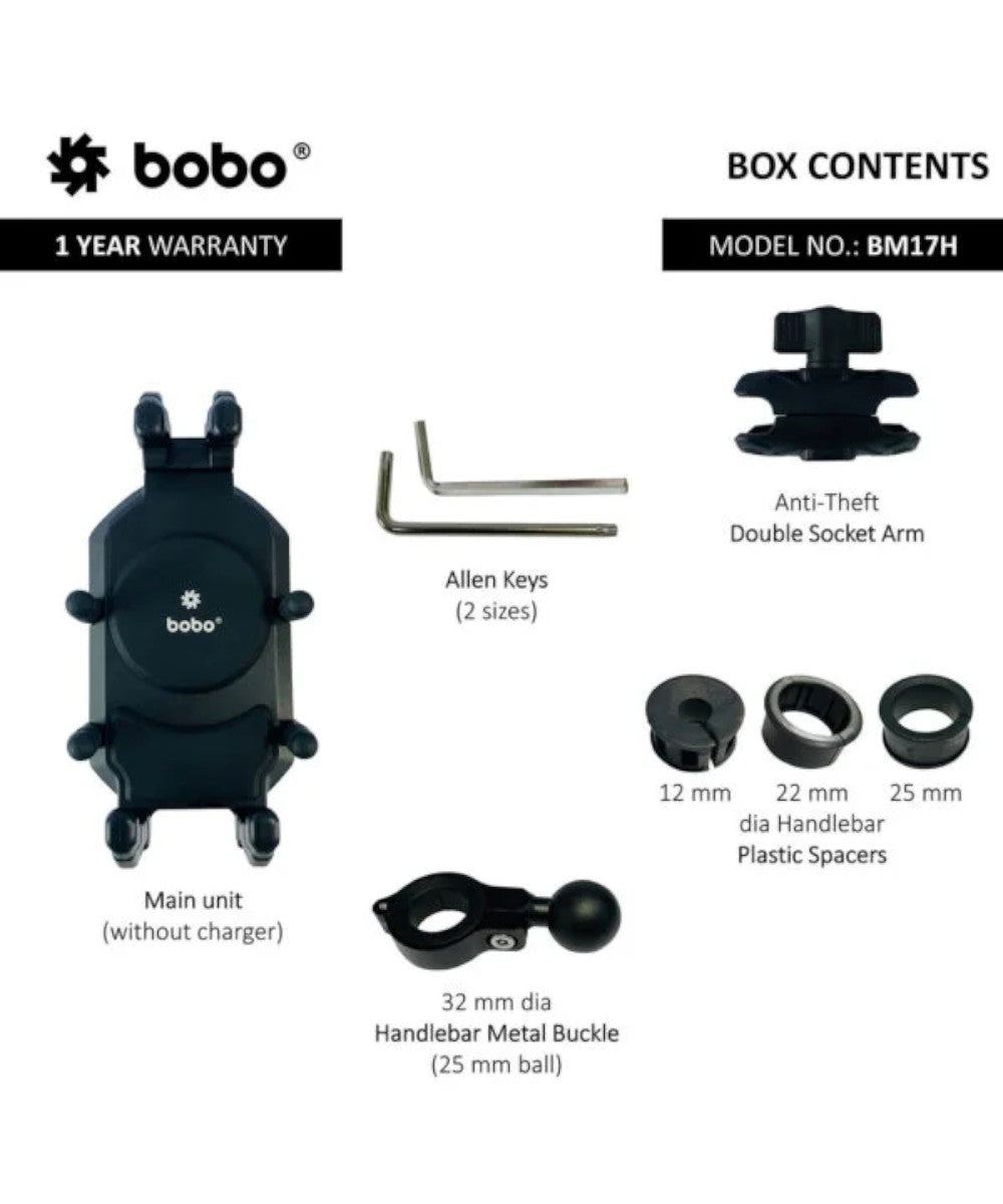 BOBO BM17 Anti-Vibration Bike / Cycle Phone Holder Motorcycle Mobile Mount