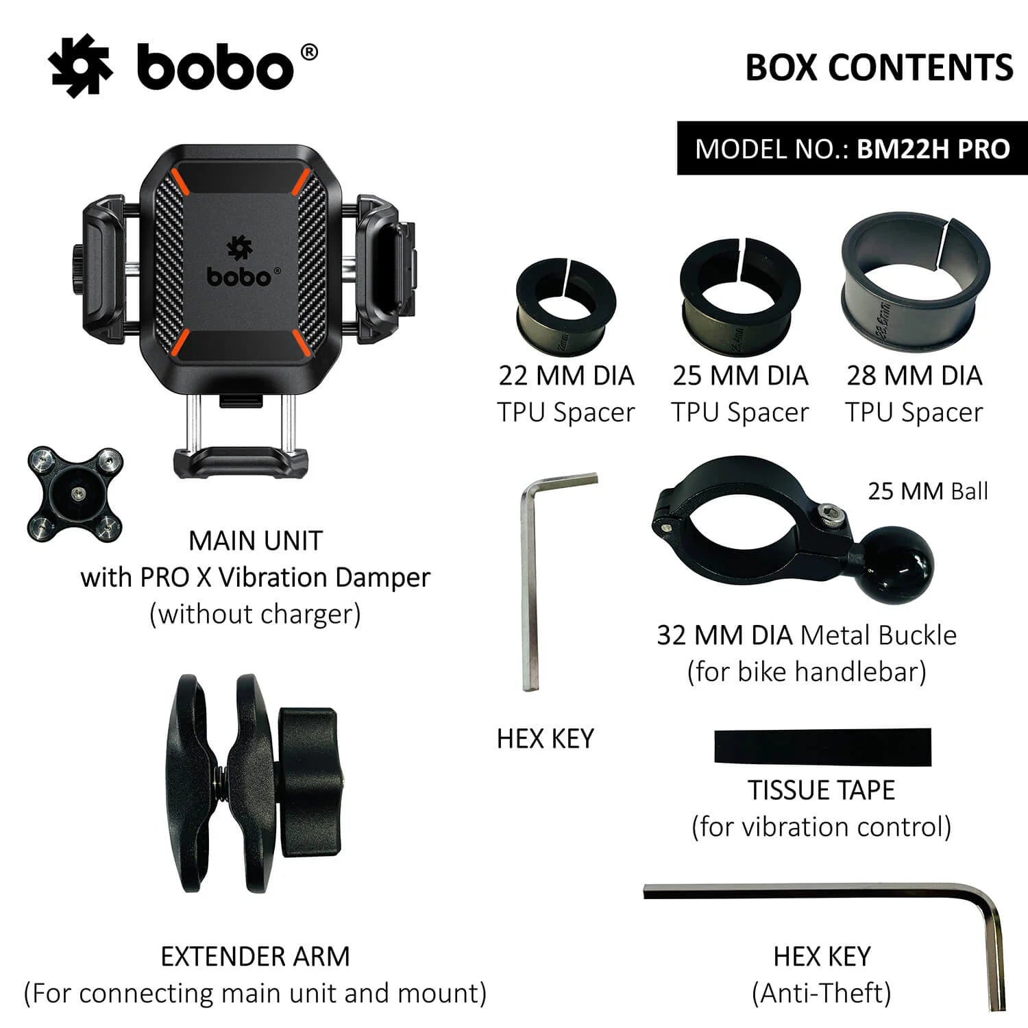 BOBO BM22H PRO Handlebar Mobile Mount