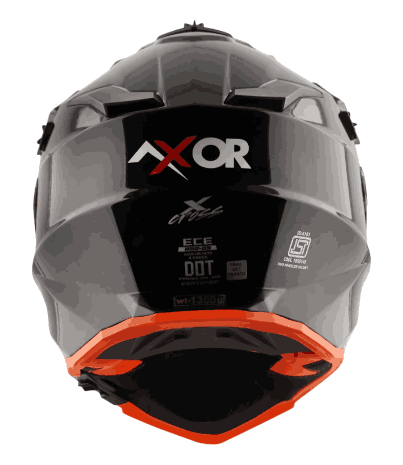 Axor X-Cross Dual Visor Helmet Black Orange