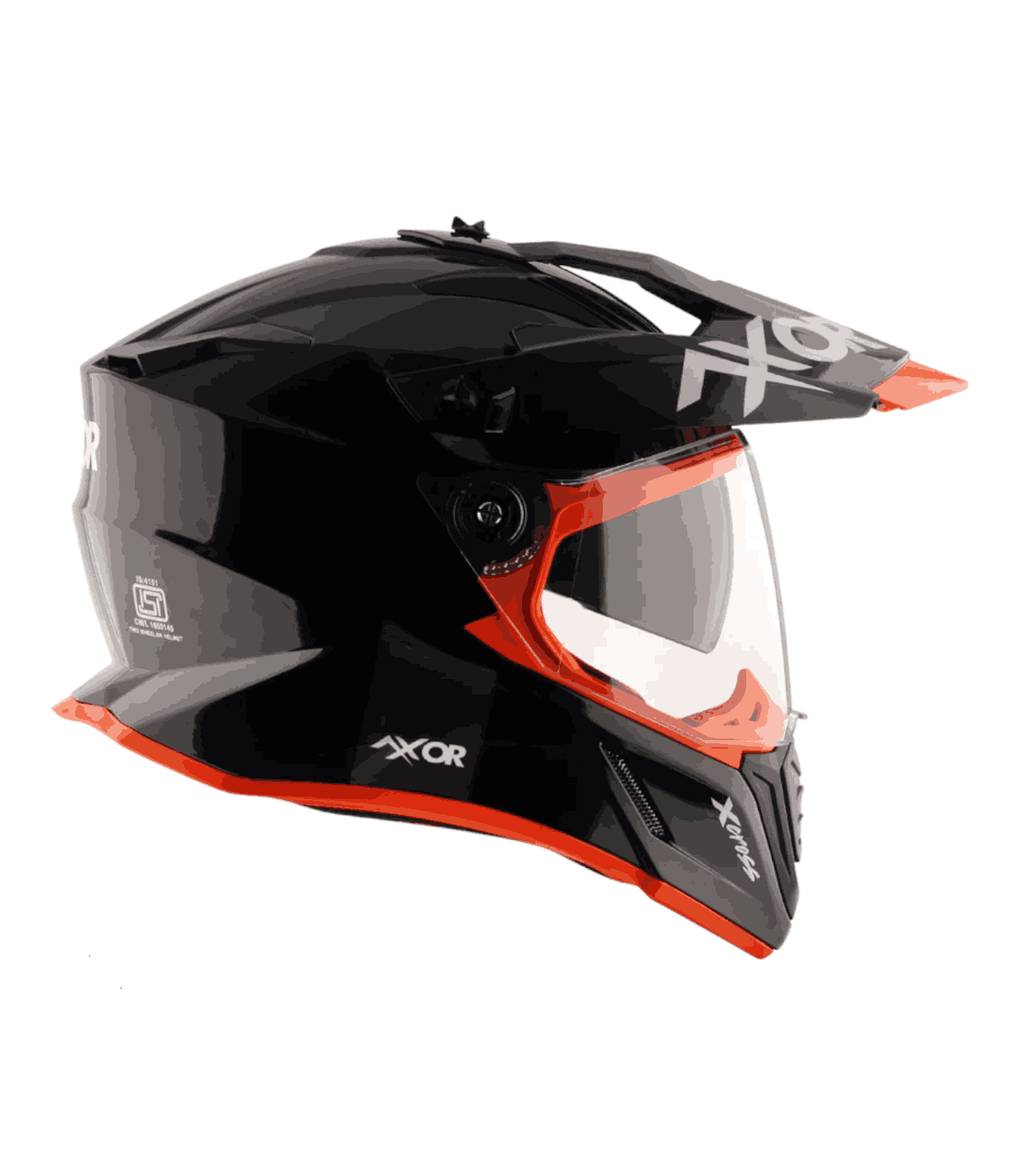 Axor X-Cross Dual Visor Helmet Black Orange
