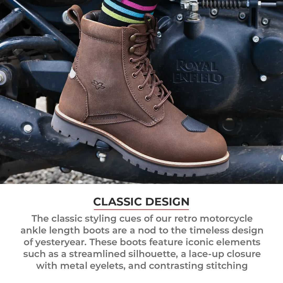 Bronson Retro Motorcycle Riding Boots For Men