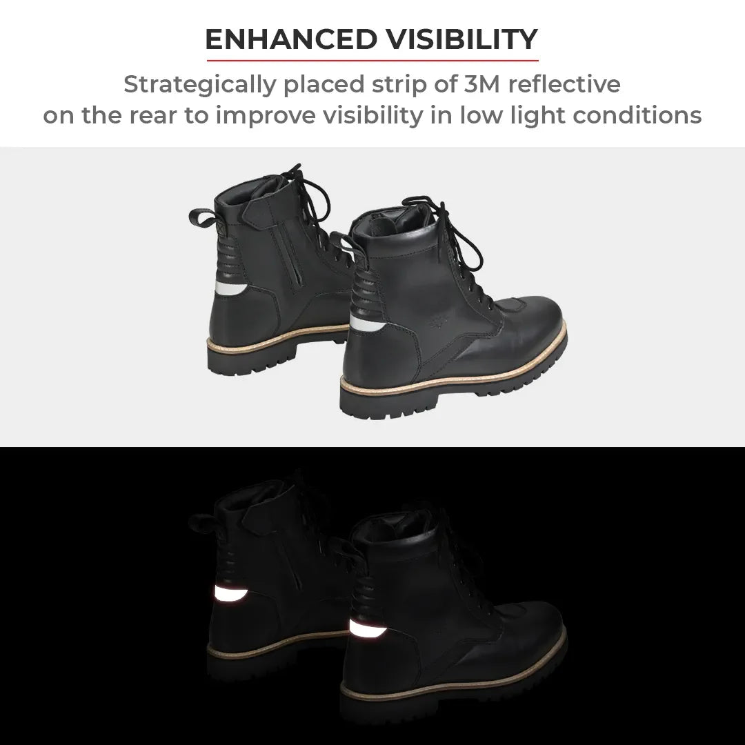 Bronson Retro Motorcycle Riding Boots For Men