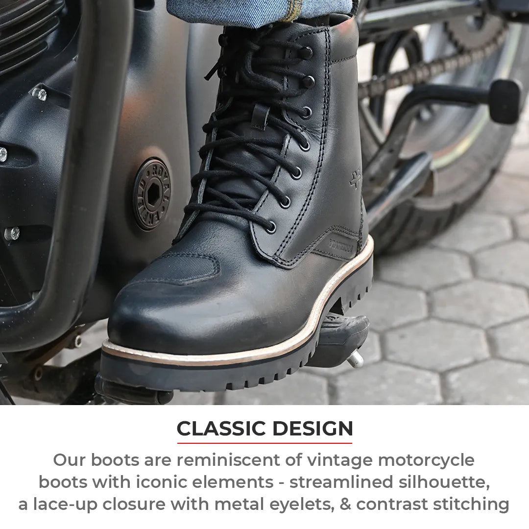Bronson Retro Motorcycle Riding Boots For Men