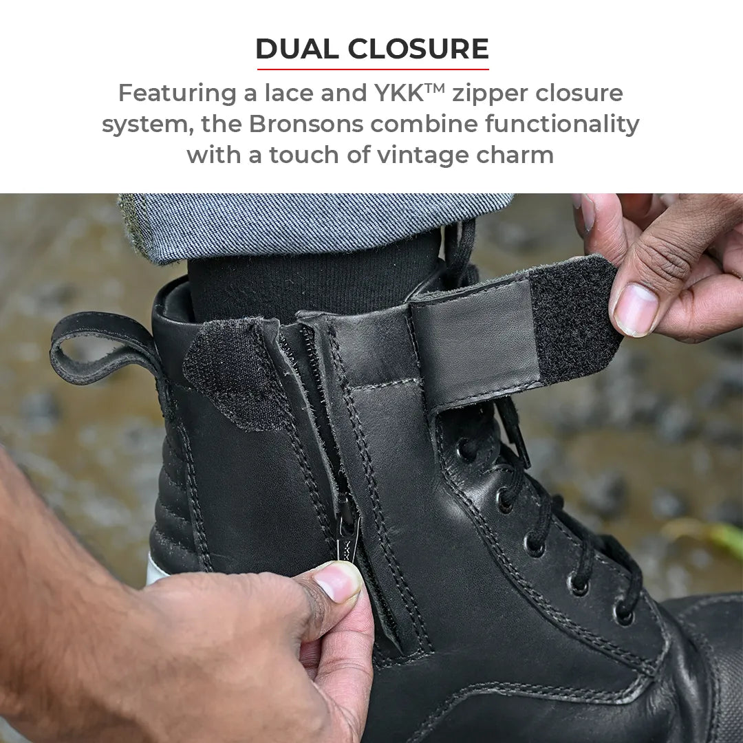 Bronson Retro Motorcycle Riding Boots For Men