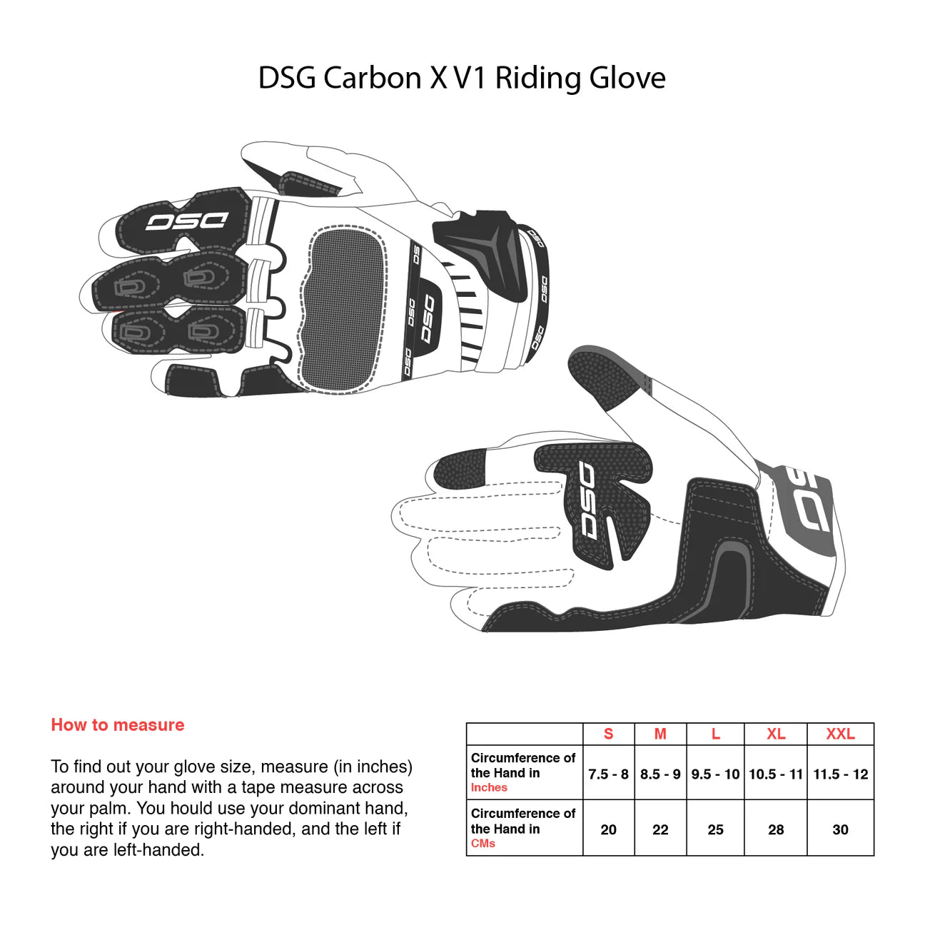 DSG Carbon X V1 Riding Gloves