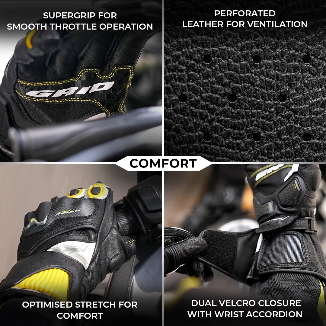 Viaterra Grid MK3 Full Gauntlet Riding Gloves