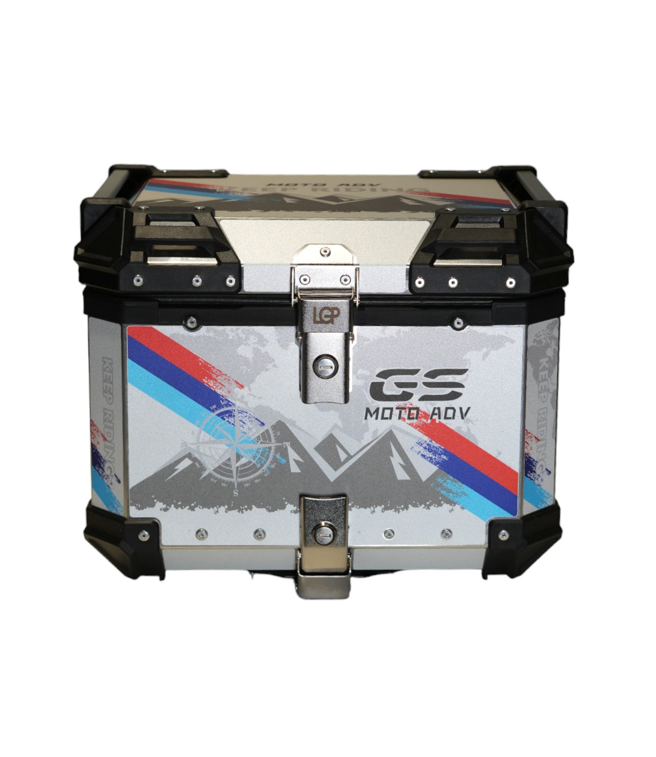 LGP Premium Aluminium Graphics 45L Top Box - Free LGP Mobile Holder
