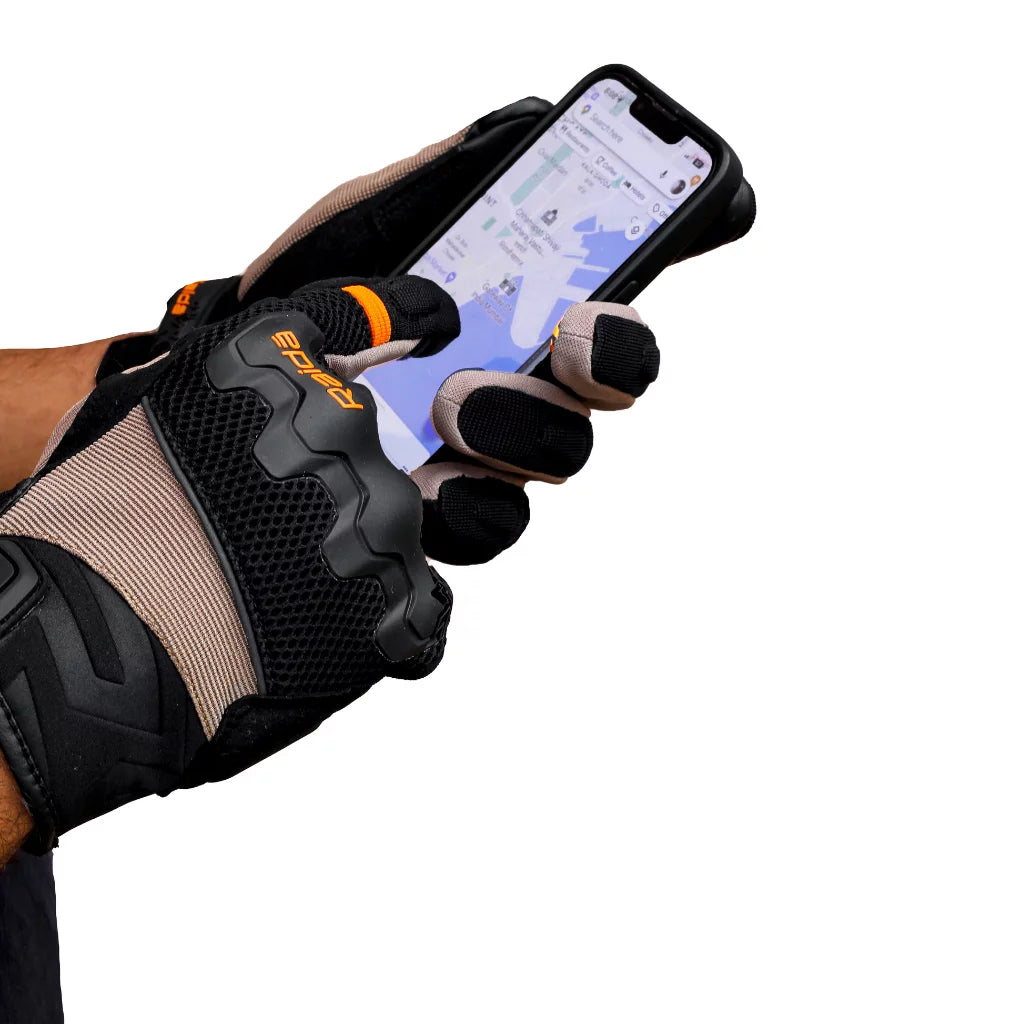 Raida Drift Gloves - Khaki Orange