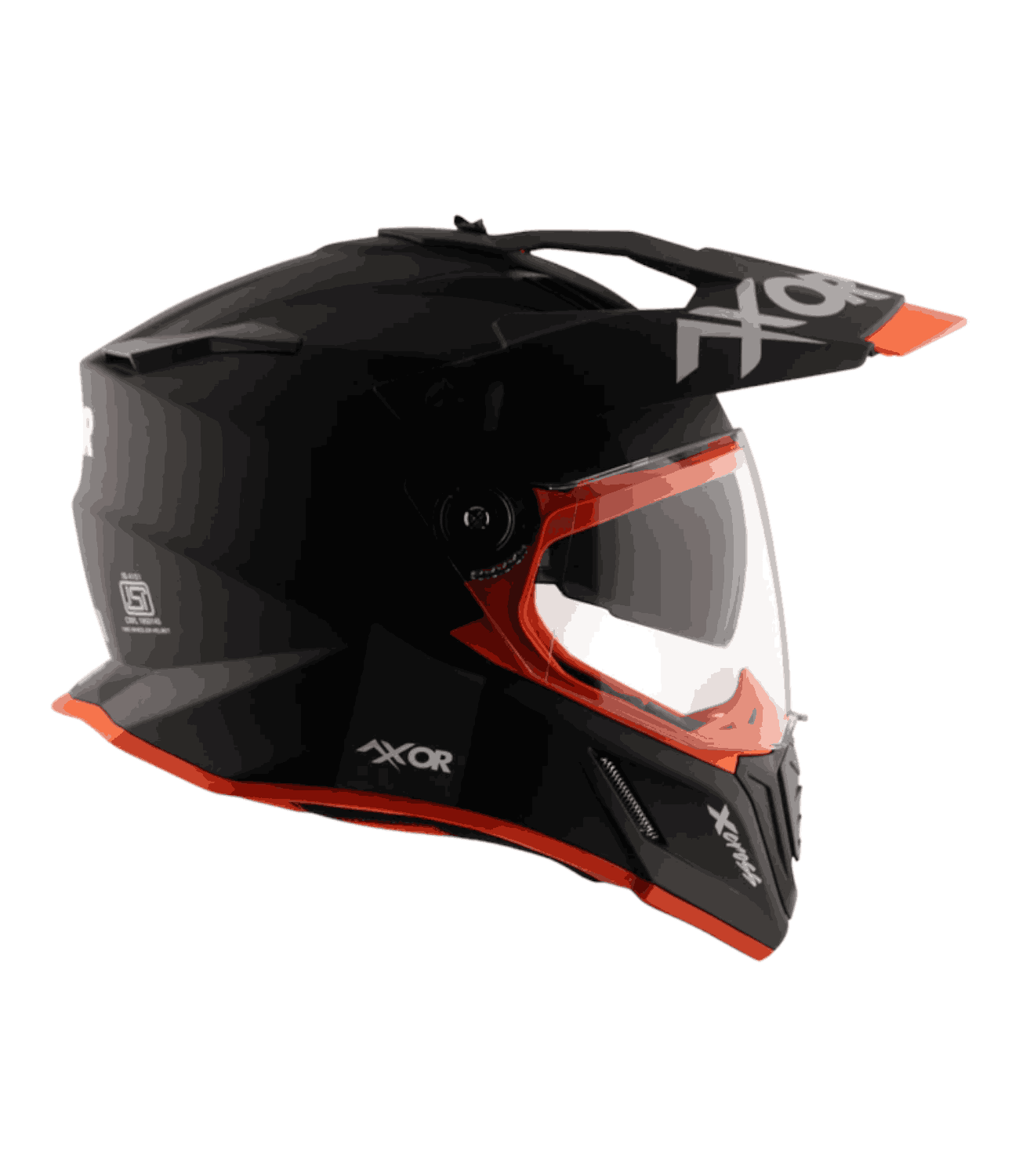 Axor X-Cross Dual Visor Helmet Dull Black Orange