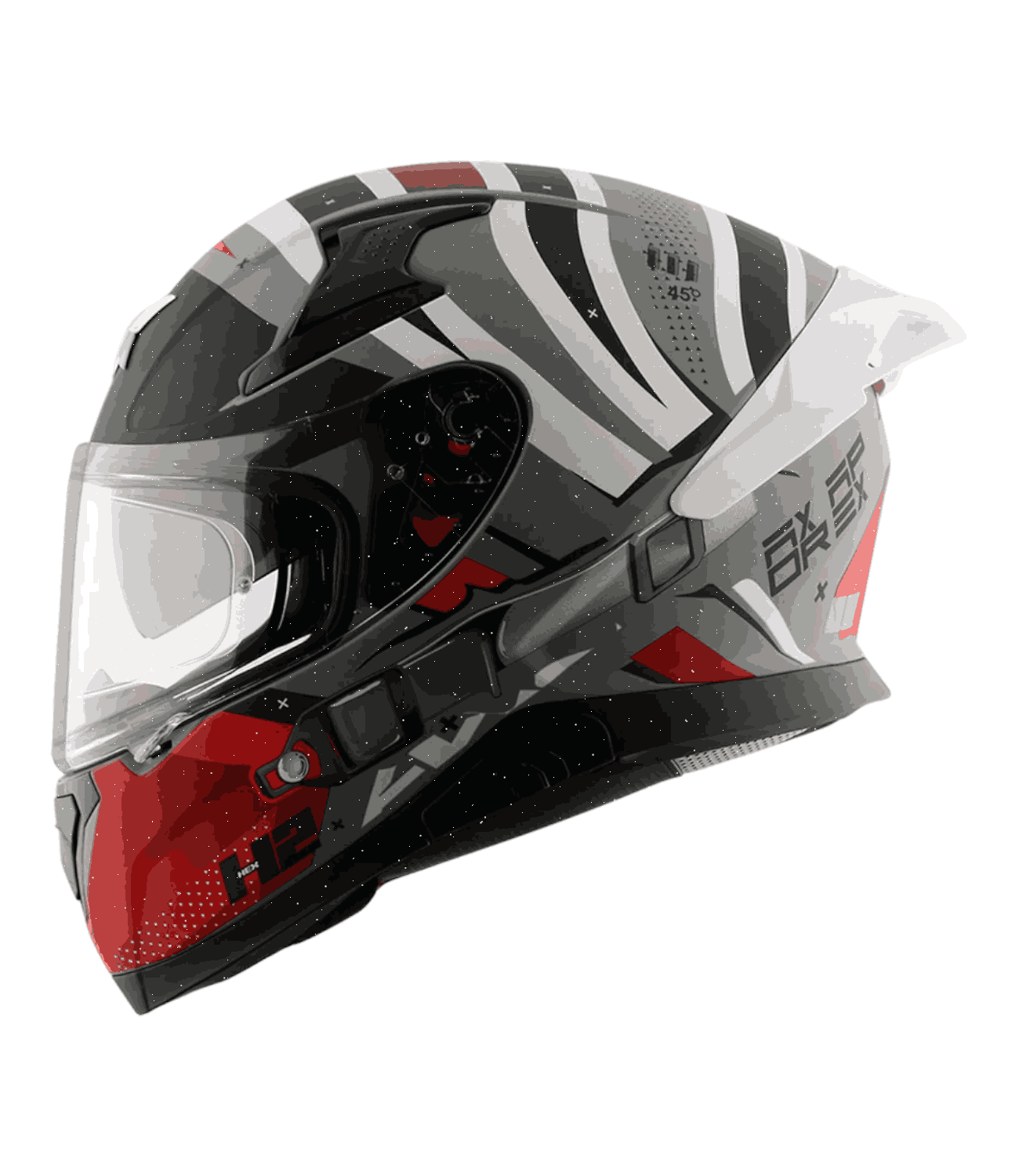 Axor Apex Hex-2 Helmet Dull Cool Grey Red