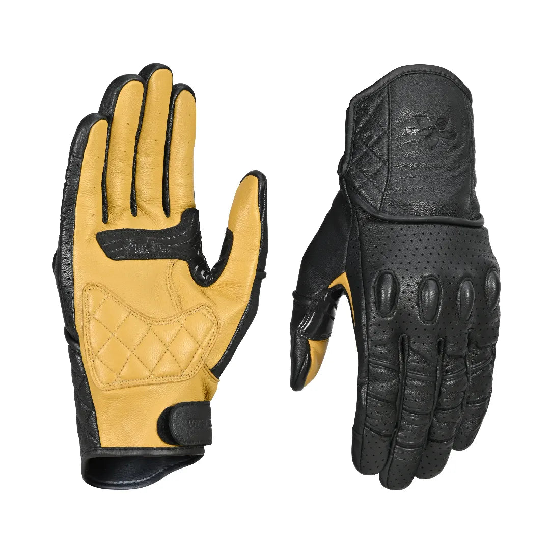 Viaterra FUEL Retro Classic Leather Motorcycle Gloves