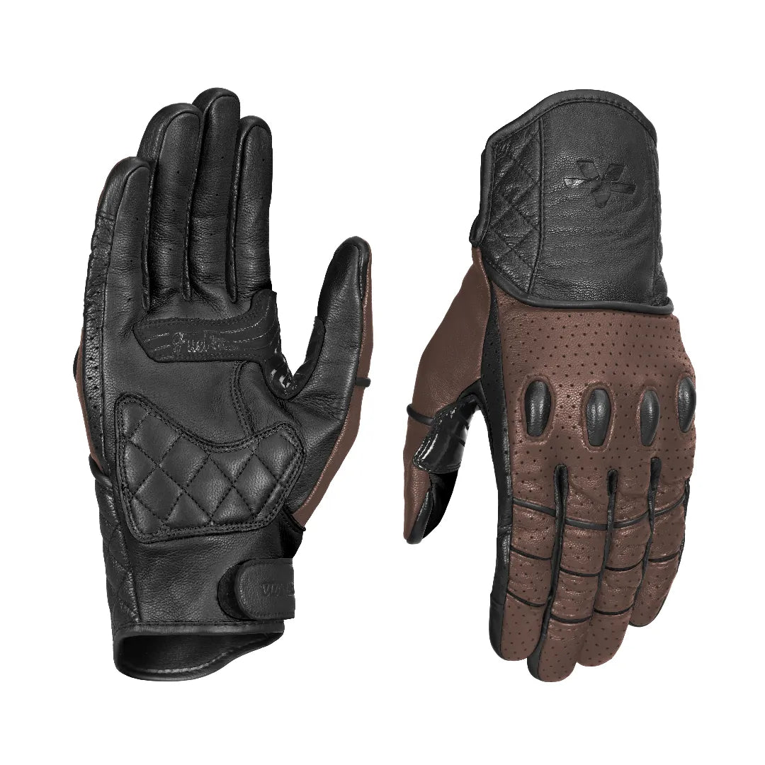 Viaterra FUEL Retro Classic Leather Motorcycle Gloves