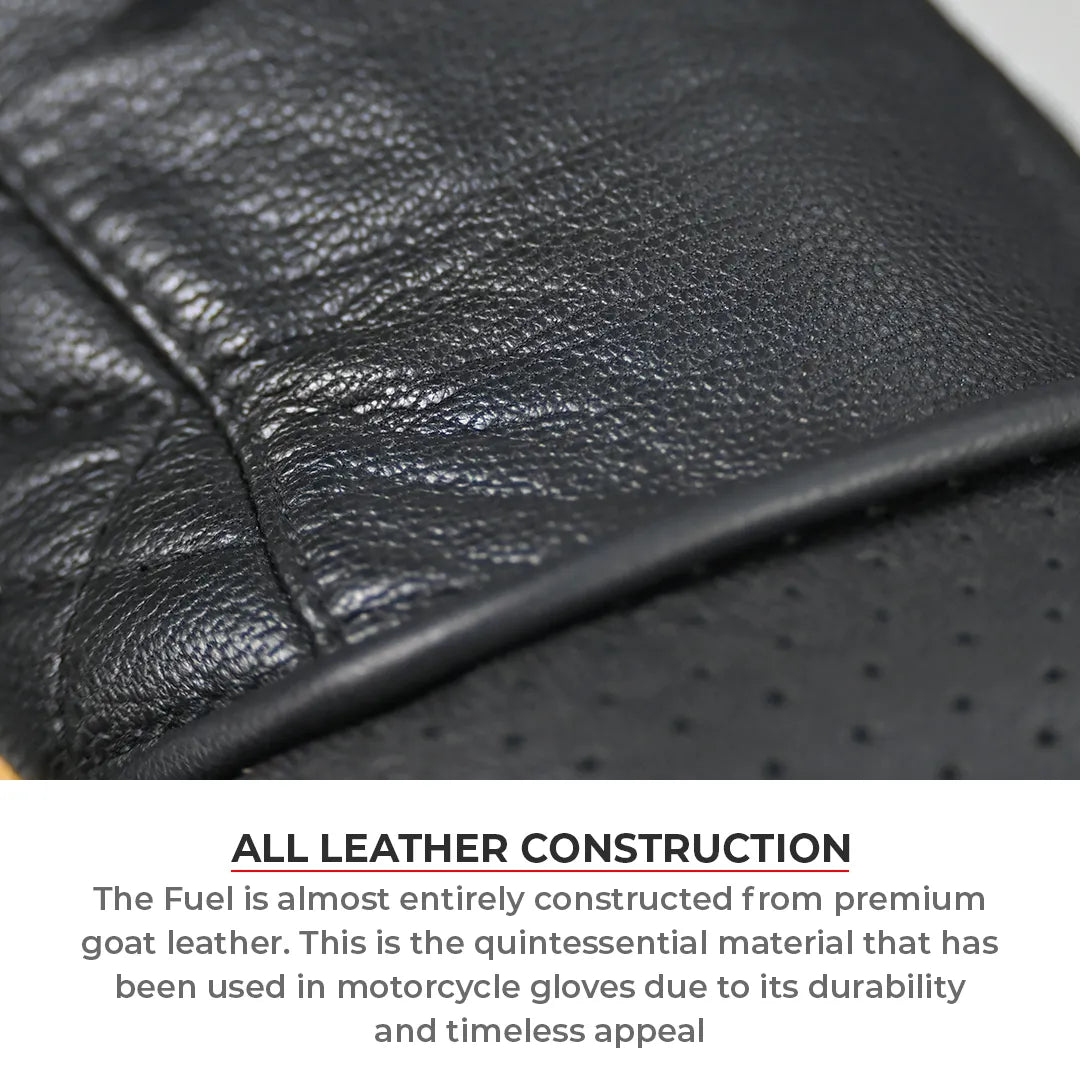 Viaterra FUEL Retro Classic Leather Motorcycle Gloves