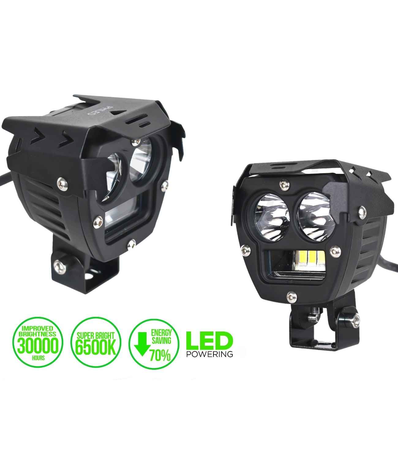 HJG S107 With Harness 80w P47 Dual Lens Led