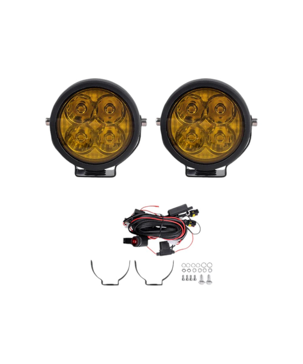 HJG 4 LED Round With Harness 40W