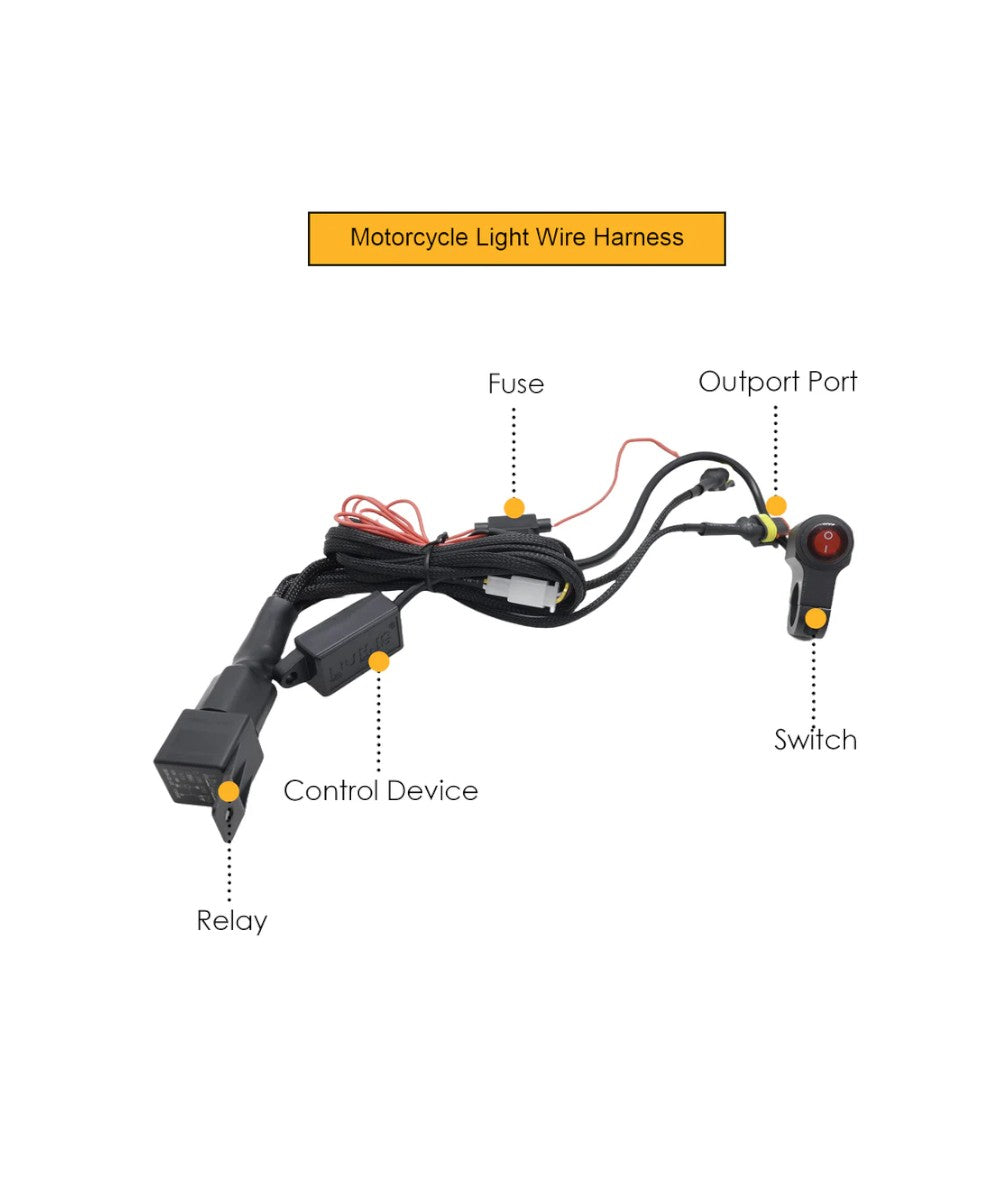 HJG 4 LED Round With Harness 40W